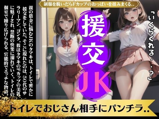 トイレでJKと援交〜セーラー服でFカップを弄ぶ変態オヤジものがたり〜えちえちボイス の表紙