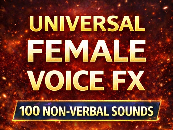 言語非依存・女性ボイス素材集(全100音)Universal Female Non-Verbal Voice FX Pack(100 Sounds) の表紙