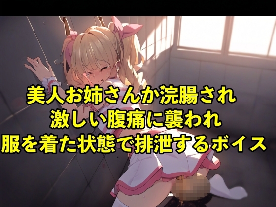 【着衣脱糞】美人お姉さんが浣腸され激しい腹痛に襲われ服を着た状態で排泄するボイス【スカトロ/○問】 の表紙
