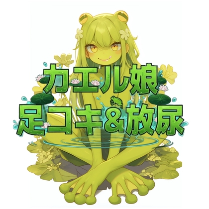 カエル娘の乳首責め足コキ&お風呂場放尿 の表紙