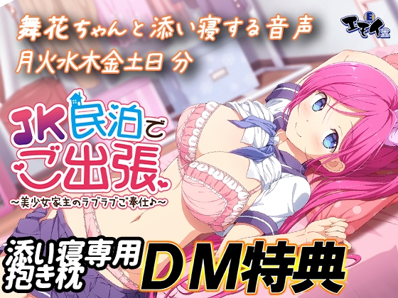 JK民泊でご出張 花園舞花添い寝専用抱き枕 DM特典 の表紙