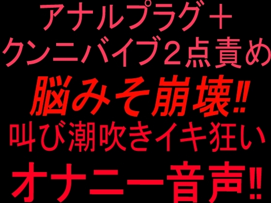 アナルプラグ+クンニバイブ2点責めで脳みそ崩壊‼︎叫び潮吹きイキ狂いオナニー音声‼︎ の表紙