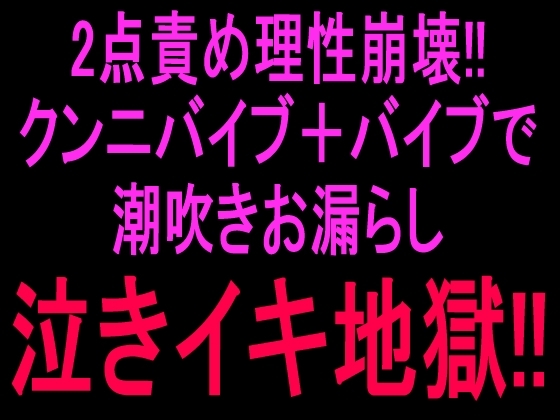 2点責め理性崩壊!!クンニバイブ+バイブで潮吹きお漏らし泣きイキ地獄‼︎ の表紙