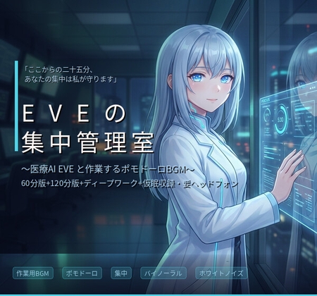 【作業用BGM】EVEの集中管理室 ～医療AIと25分×集中プロトコル～ の表紙