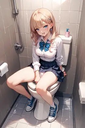 お腹くだしちゃった…トイレでスッキリしたらオナニー突入！ の表紙