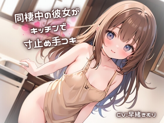 同棲中の彼女がキッチンで寸止め手コキ の表紙