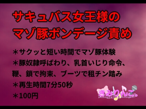 サキュバス女王様のマゾ豚ボンデージ責め の表紙