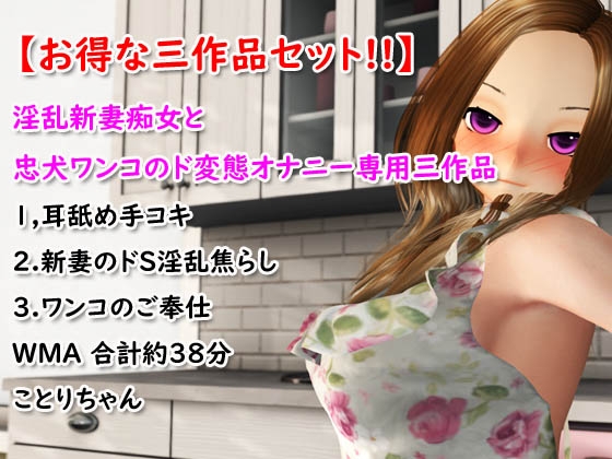 淫乱新妻痴女と忠犬ワンコのド変態オナニー専用三作品セット の表紙