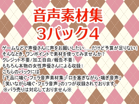 音声素材集3パック4 の表紙