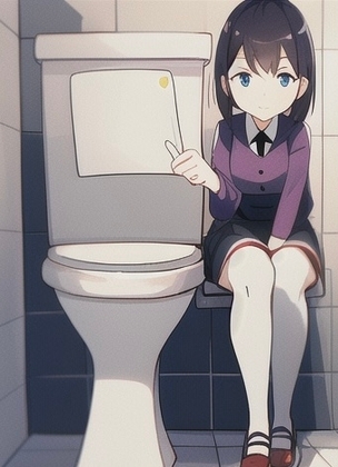 【爆音放屁】美人女子高生がトイレにてブヒヒーw の表紙