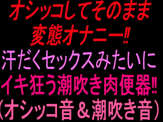 オシッコしてそのまま変態オナニー‼︎汗だくセックスみたいにイキ狂う潮吹き肉便器‼︎(オシッコ音&潮吹き音) の表紙
