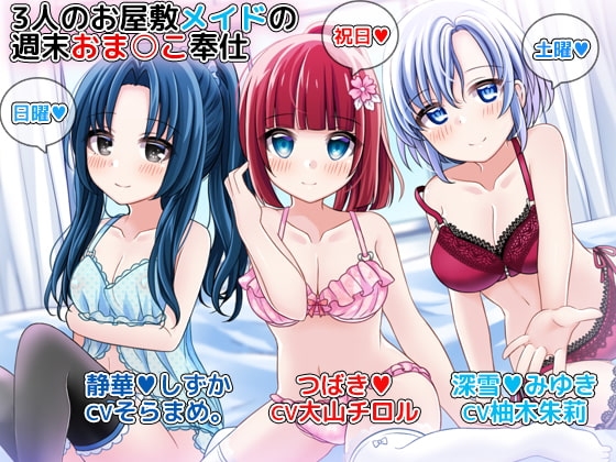 3人のお屋敷メイドの週末おま○こ奉仕～つばき、深雪、静華がお疲れなご主人様を体で癒します♪～ の表紙