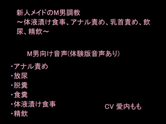 新人メイドのM男調教～体液漬け食事、アナル責め、乳首責め、飲尿、精飲～ の表紙