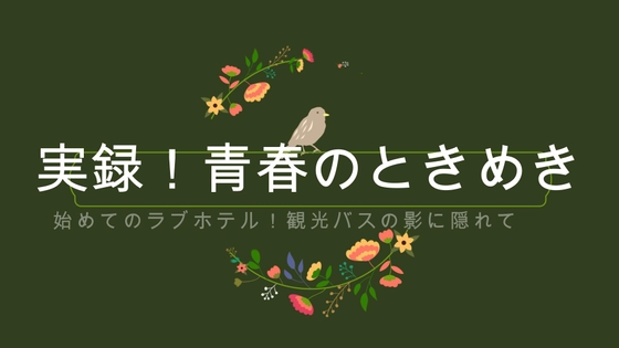 実録!青春のときめき!初めての売春宿、初めてのラブホテル!ホテルの宴会場から観光バスの影で! の表紙