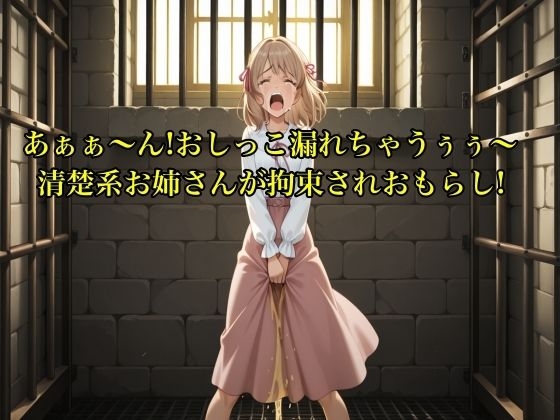 【こっち見ないでぇ〜シリーズ】あぁぁ〜ん!おしっこ漏れちゃうぅぅ〜清楚系お姉さんが拘束され我慢の限界で2度もお漏らしするボイス【お姉さん/失禁】 の表紙