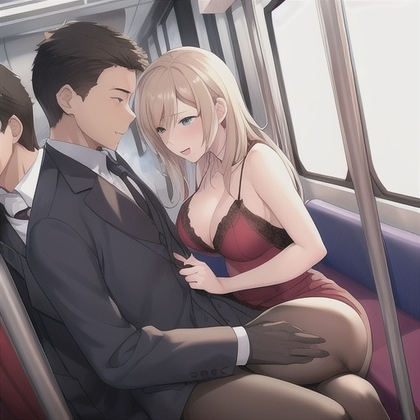 通学電車内でくたびれた感じのリーマンにスカートを捲りあげてセックスに誘うハレンチな美人女子高生の喘ぎと言い訳 の表紙