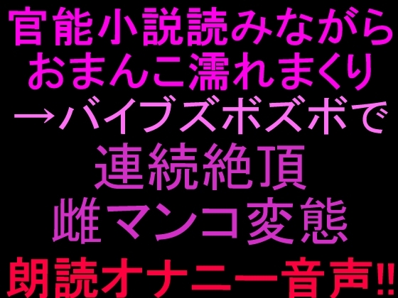 官能小説読みながらおまんこ濡れまくり→バイブズボズボで連続絶頂、雌マンコ変態朗読オナニー音声‼︎ の表紙