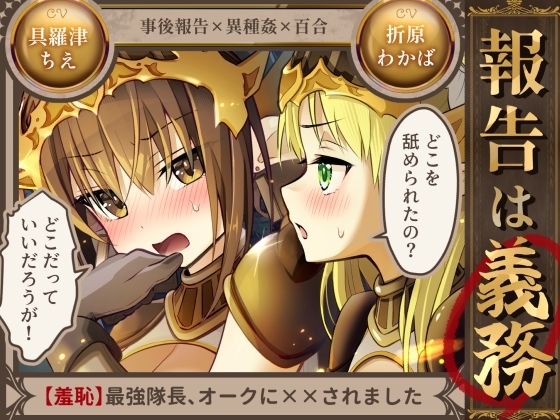 報告は義務【羞恥】最強隊長、オークに××されました の表紙