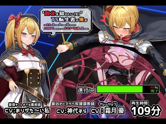【TS/無様堕ち特化】"敗北をしりたい"TS転生者の俺がこの世界が負ければ負けるほど弱くなっていく【エロRPG】の世界と気づかずドスケベ奴○に堕ちるまで の表紙