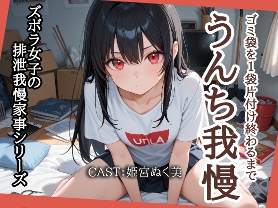 【スカトロ実演】ゴミ袋1袋いっぱいになるまでうんち我慢【姫宮ぬく美編】 の表紙
