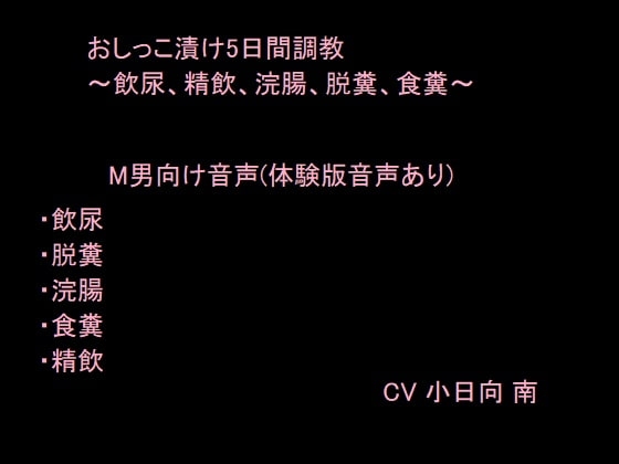 おしっこ漬け5日間調教 の表紙
