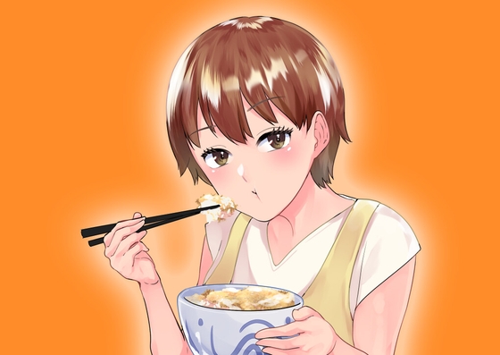 【一緒に食べよう!】元気な彼女といつもの食卓、かつ丼編 の表紙