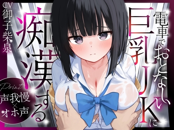 【声我慢×オホ声】電車でおとなしい巨乳JKに痴○する【音質改善版】 の表紙