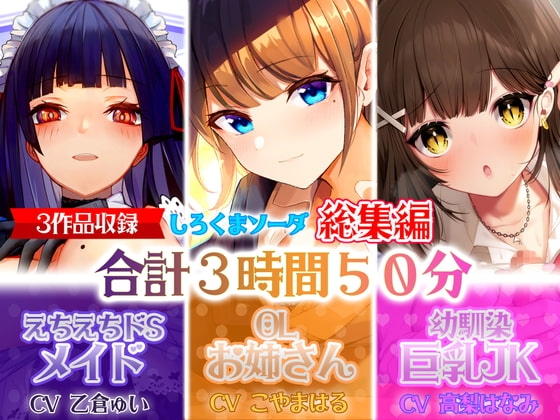 【大ボリューム3時間50分】あなたが好きなのはドSメイド!?それともエッチなOLお姉さん!?はたまた巨乳JK!?【総集編】 の表紙