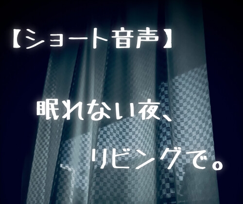 【ショート音声】眠れない夜、リビングで。 の表紙