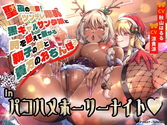 聖夜の奇跡!ツンデレ爆乳黒ギャルサンタ娘と時を超えて繋がる親子の絆と貴方のおちんぽinパコハメホーリーナイト の表紙