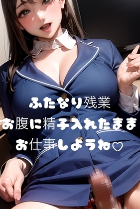 【逆転シチュ】ふたなり残業 お腹に精子入れたままお仕事しよ の表紙