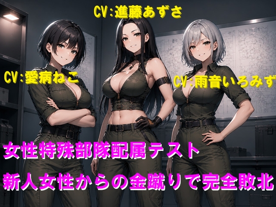 女性特殊部隊配属テスト 新人女性からの金蹴りで完全敗北 の表紙