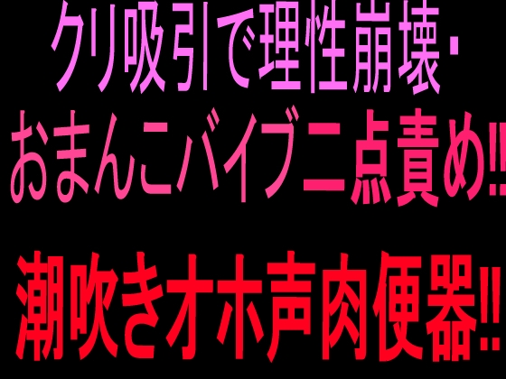 クリ吸引で理性崩壊・おまんこバイブ二点責め‼︎潮吹きオホ声肉便器‼︎ の表紙