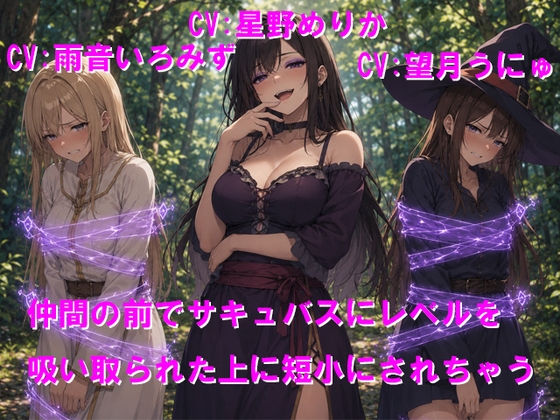 仲間の前でサキュバスにレベルを吸い取られた上に短小にされちゃう の表紙