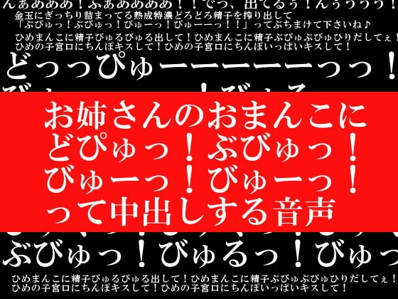 お姉さんのおまんこに「どぴゅっ!ぶびゅっ!びゅーっ!びゅーっ!」って中出しする音声 の表紙