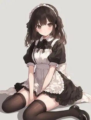 お姉さんメイドのニーソックス足コキ の表紙