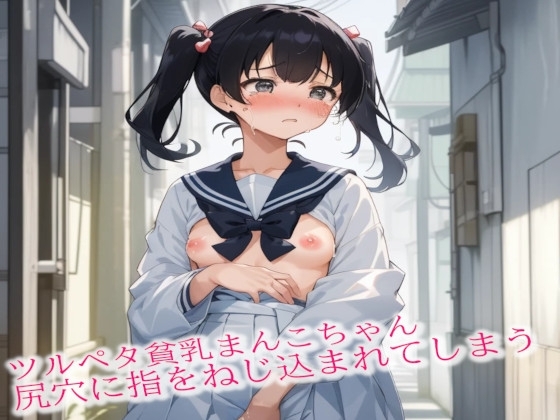 ツルペタ貧乳まんこちゃん尻穴に指をねじ込まれてしまう の表紙