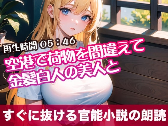 空港で荷物を間違えて金髪白人の美人と【すぐに抜ける官能小説の朗読】 の表紙