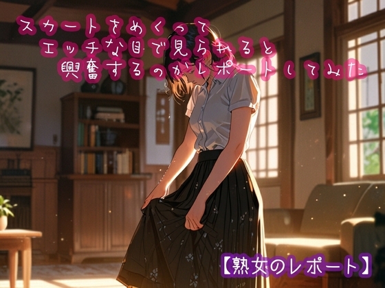 スカートをめくってエッチな目で見られると興奮するのかレポートしてみた の表紙