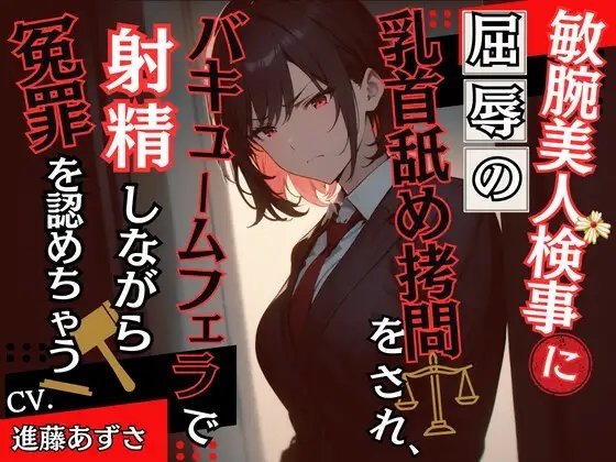 敏腕美人検事に屈辱の乳首舐め○問をされ、バキュームフェラで射精しながら冤罪を認めちゃう(CV.進藤あずさ) の表紙