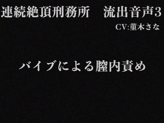 連続絶頂刑務所 流出音声3 の表紙