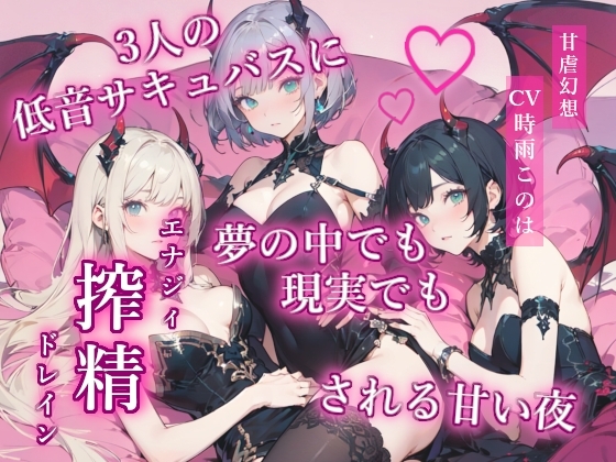 3人の低音サキュバスに夢の中でも現実でも搾精(エナジィドレイン)される甘い夜 の表紙