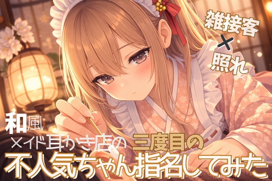 【雑接客×照れ】和風メイド耳かき店の不人気ちゃん三回目の指名してみた【耳かきASMR一時間】 の表紙