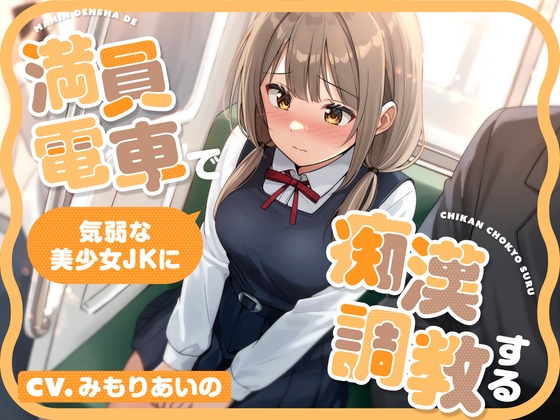 【全編潮吹き】満員電車で気弱な美少女JKに痴○調教する の表紙
