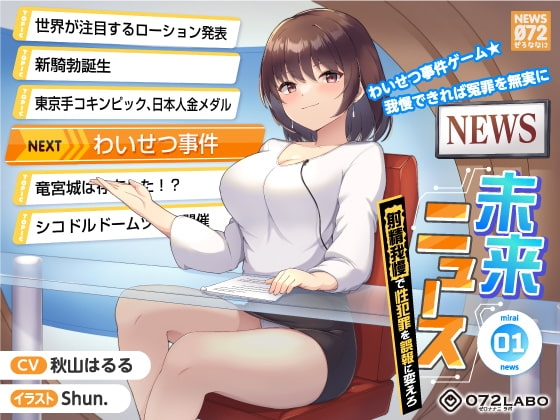 【タイムリープ】わいせつ事件ゲーム★我慢できれば冤罪を無実に「未来ニュース1」〜射精我慢で性犯罪を誤報に変えろ〜 の表紙