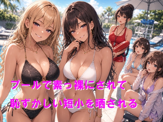 プールで素っ裸にされて恥ずかしい短小を晒される の表紙