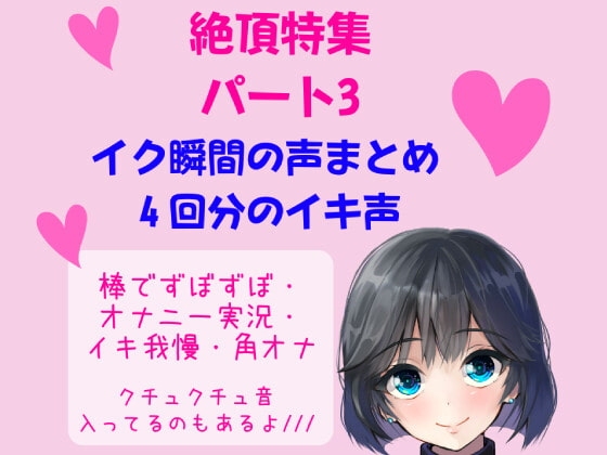 絶頂特集 パート3!イク瞬間の声まとめ 4回分のイキ声【棒でずぼずぼ・オナニー実況・イキ我慢・角オナ】 の表紙