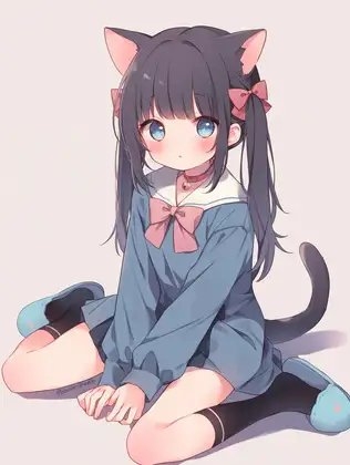 猫耳少女の靴下の匂いとチン嗅ぎ相互オナニー の表紙