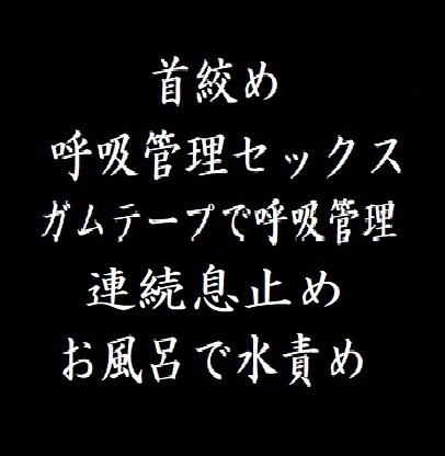 首絞め・呼吸管理・水責め の表紙