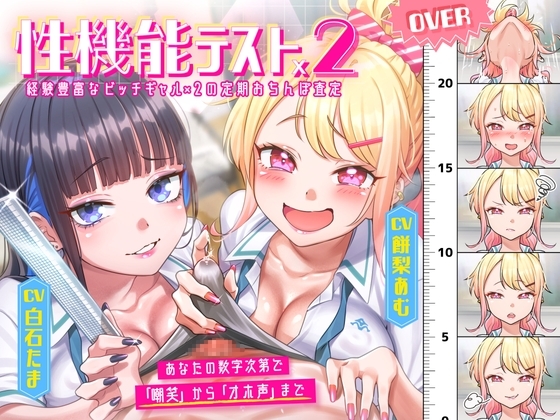 【性機能テスト×2】経験豊富なビッチギャル×2 の定期おちんぽ査定 ～あなたの数字次第で「嘲笑」から「オホ声」まで～ の表紙